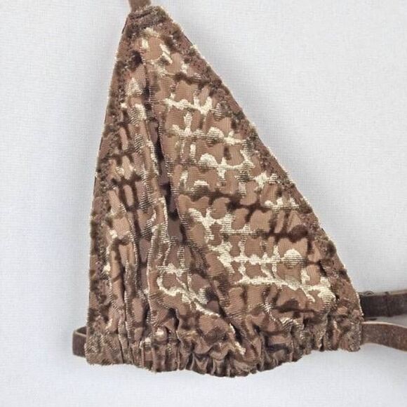 SKIMS TRIANGLE FLOCKED LOGO BRALETTE NWT - Picture 2 of 9